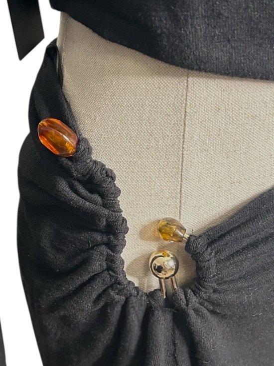 JLUXLABEL Summer Romance Cutout Side Long Sleeve Maxi Dress Black Size Large NEW - Picture 10 of 16